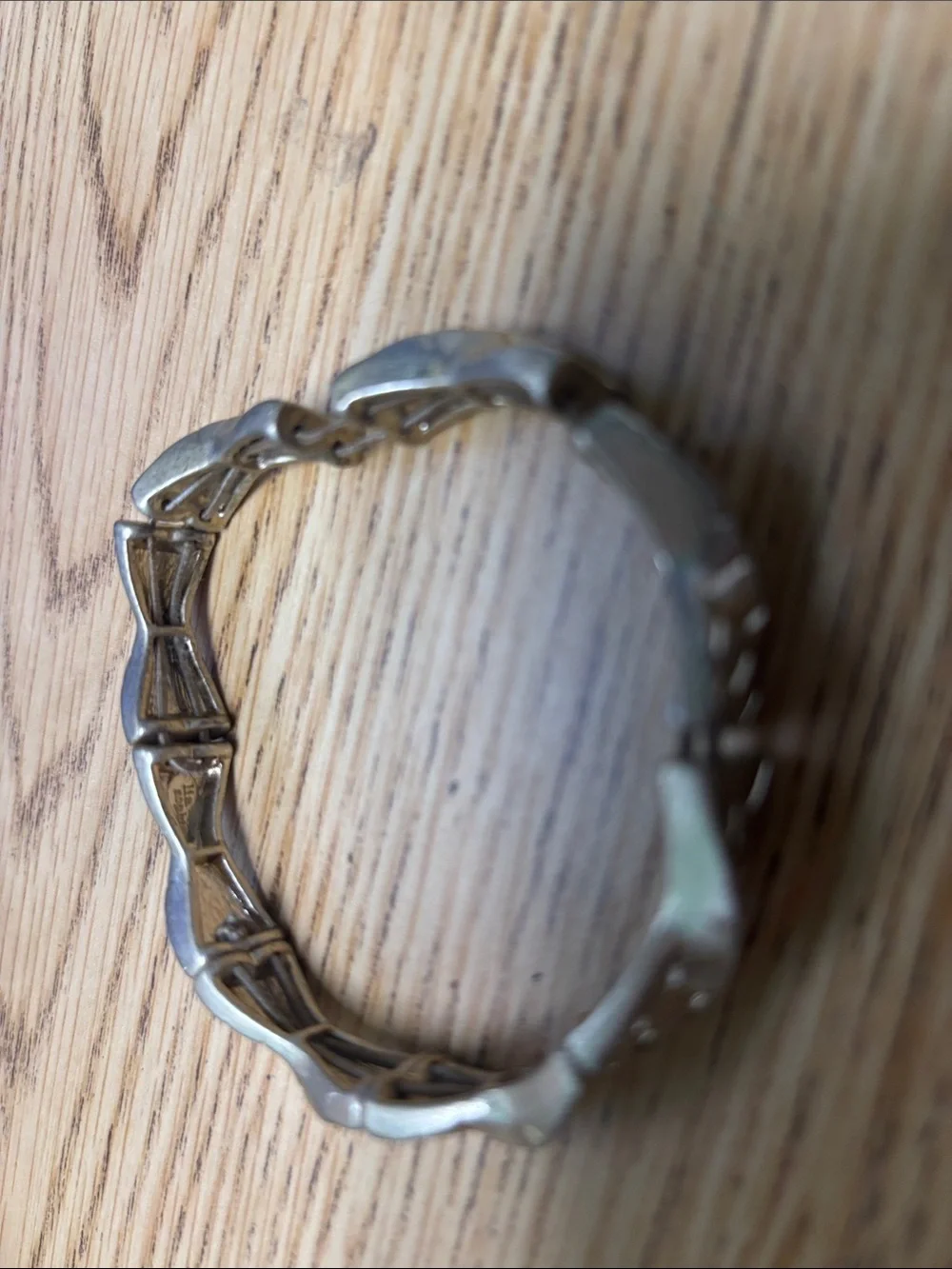 Women's Silver Link Bracelet - Polished Metal Statement